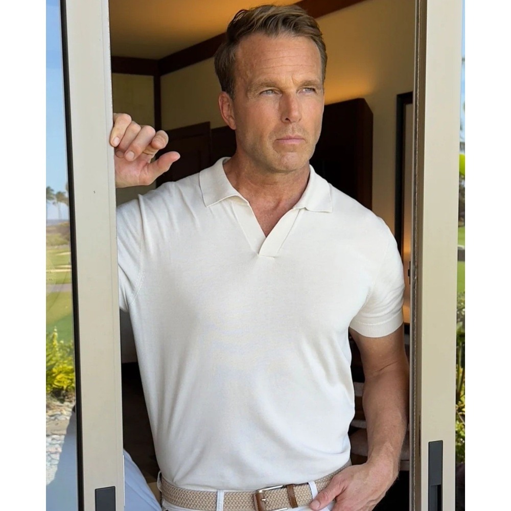 Collars and Co The Maranello Cotton & Silk Buttonless Polo Tailored Fit 2XL